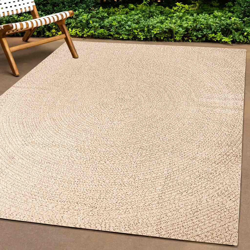 Vidaxl tapis zizur beige à l'intérieur et à l'extérieur de 200x290 cm de jute