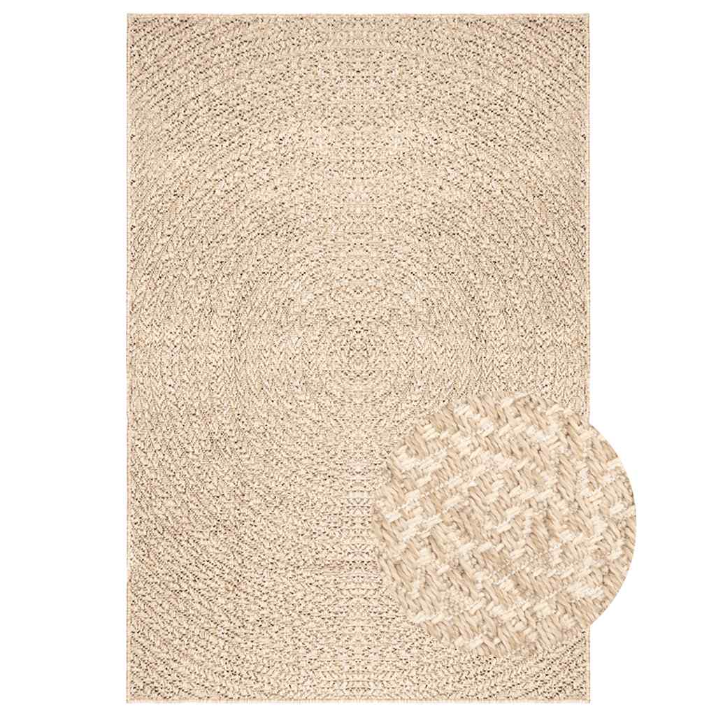 Vidaxl tapis zizur beige à l'intérieur et à l'extérieur de 200x290 cm de jute