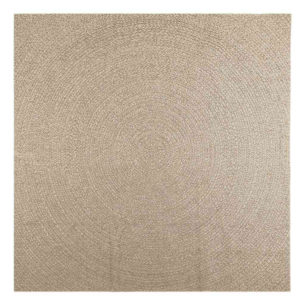 Vidaxl tapis zizur beige à l'intérieur et à l'extérieur de 240x240 cm