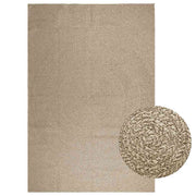 Vidaxl tapis zizur beige à l'intérieur et à l'extérieur de 240x340 cm de jute - afbeelding 1