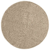 Vidaxl tapis zizur beige à l'intérieur et à l'extérieur Ø 90 cm de jute de jute - afbeelding 2
