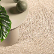 Vidaxl tapis zizur beige à l'intérieur et à l'extérieur Ø Ø 120 cm de jute de jute - afbeelding 1