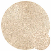 Vidaxl tapis zizur beige à l'intérieur et à l'extérieur Ø Ø 120 cm de jute de jute - afbeelding 3