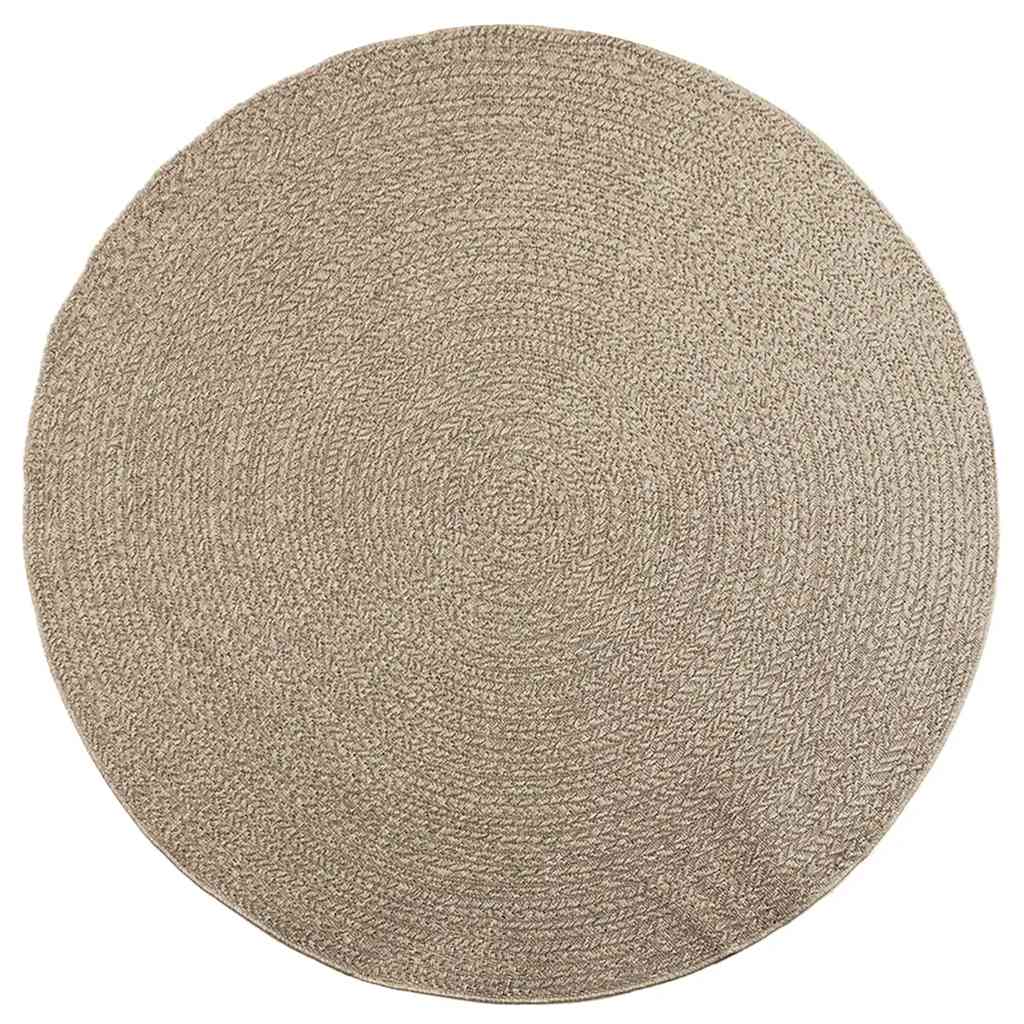 Vidaxl tapis zizur beige à l'intérieur et à l'extérieur Ø Ø 200 cm de jute