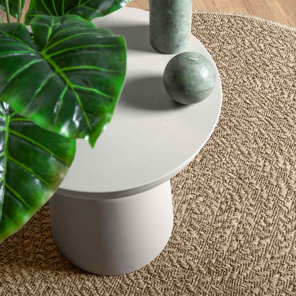 Vidaxl tapis zizur beige à l'intérieur et à l'extérieur Ø Ø 200 cm de jute