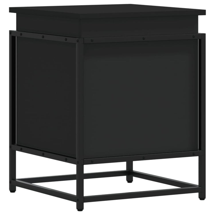 Boîte de rangement Vidaxl avec couvercle 40x40x51,5 cm Bois transformé en noir