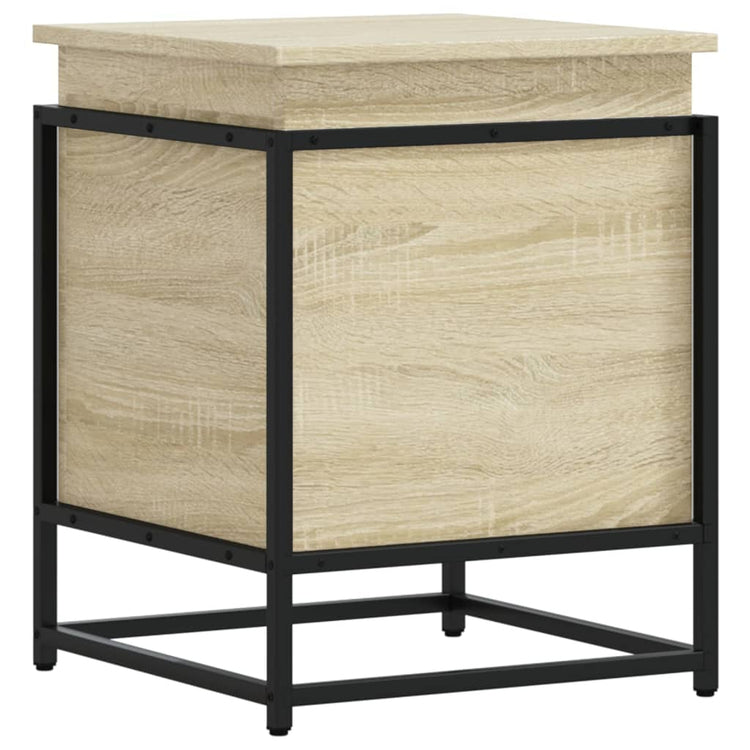 Boîte de rangement Vidaxl avec couvercle 40x40x51,5 cm en bois sonoma en bois sonoma