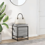 Boîte de rangement Vidaxl avec couvercle 40x40x51,5 cm en bois de bois de bois sonoma - afbeelding 3