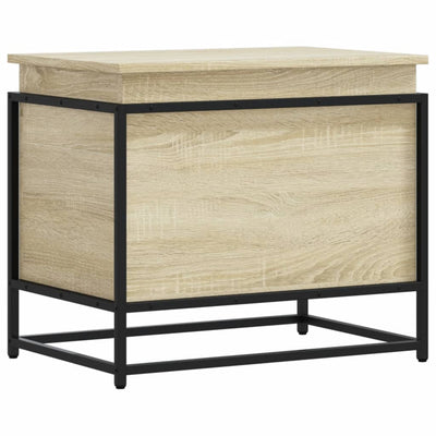 Boîte de rangement Vidaxl avec couvercle 60x40x51,5 cm en bois de bois de bois de bois sonoma