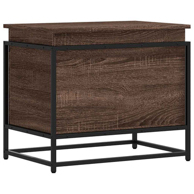 Boîte de rangement Vidaxl avec couvercle 60x40x51,5 cm en bois de bois de bois transformé