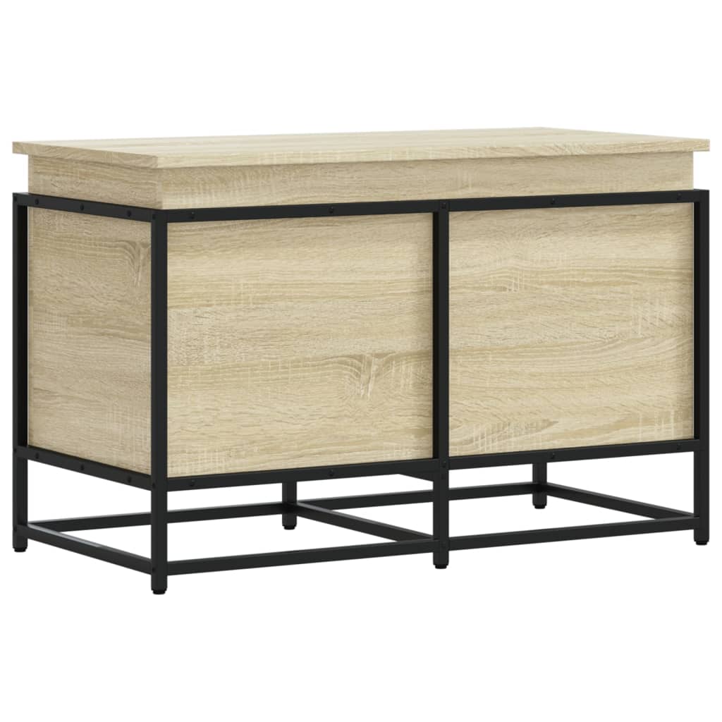 Boîte de rangement Vidaxl avec couvercle 80x40x51,5 cm en bois sonoma en bois sonoma