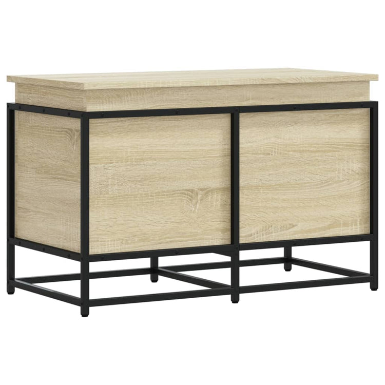 Boîte de rangement Vidaxl avec couvercle 80x40x51,5 cm en bois sonoma en bois sonoma
