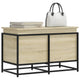 Boîte de rangement Vidaxl avec couvercle 80x40x51,5 cm en bois sonoma en bois sonoma