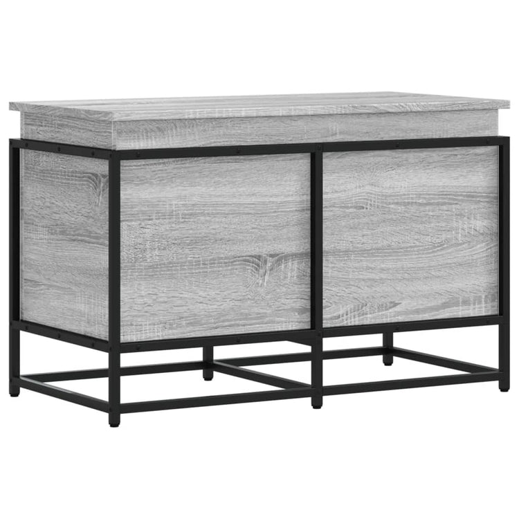 Boîte de rangement Vidaxl avec couvercle 80x40x51,5 cm en bois de bois de bois sonoma