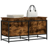 Boîte de rangement Vidaxl avec couvercle 100x40x51,5 cm Chêne fumé en bois propriété