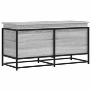 Boîte de rangement Vidaxl avec couvercle 100x40x51,5 cm en bois de bois de bois de gris sonoma - afbeelding 2