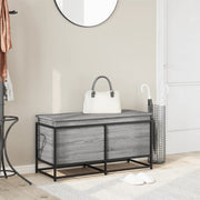 Boîte de rangement Vidaxl avec couvercle 100x40x51,5 cm en bois de bois de bois de gris sonoma - afbeelding 3
