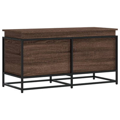 Boîte de rangement Vidaxl avec couvercle 100x40x51,5 cm en bois de bois de bois transformé