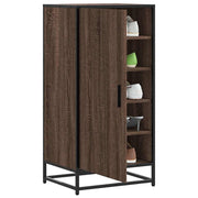 Rack à chaussures Vidaxl 48x38x97,5 cm en bois de bois de bois de chêne brun coloré - afbeelding 1