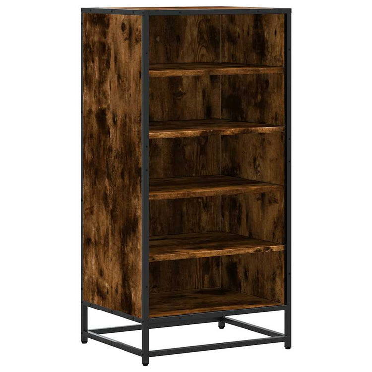 Rack à chaussures Vidaxl 48x38x97,5 cm Couleur de chêne fumé en bois transformé en bois