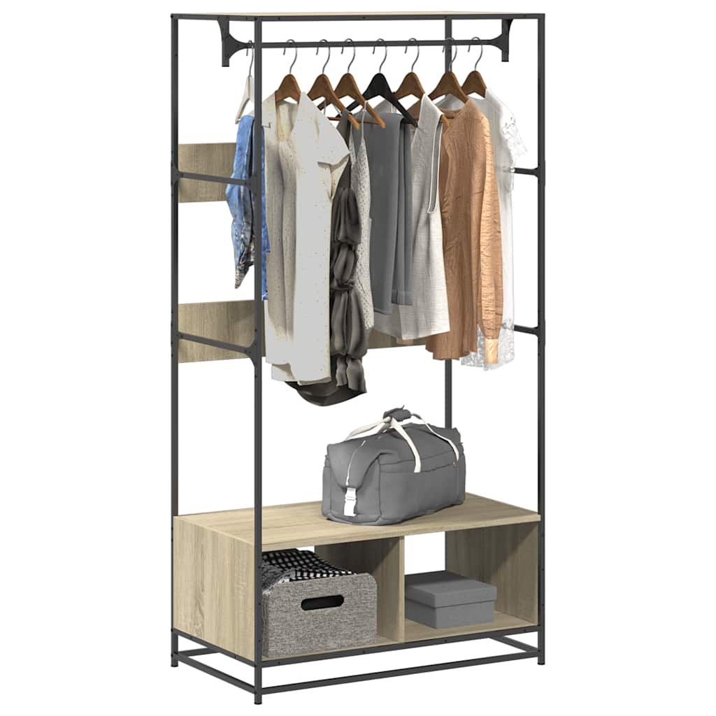 Vidaxl Wardrobe 90x50x180 cm Wood Sonoma Oak colored