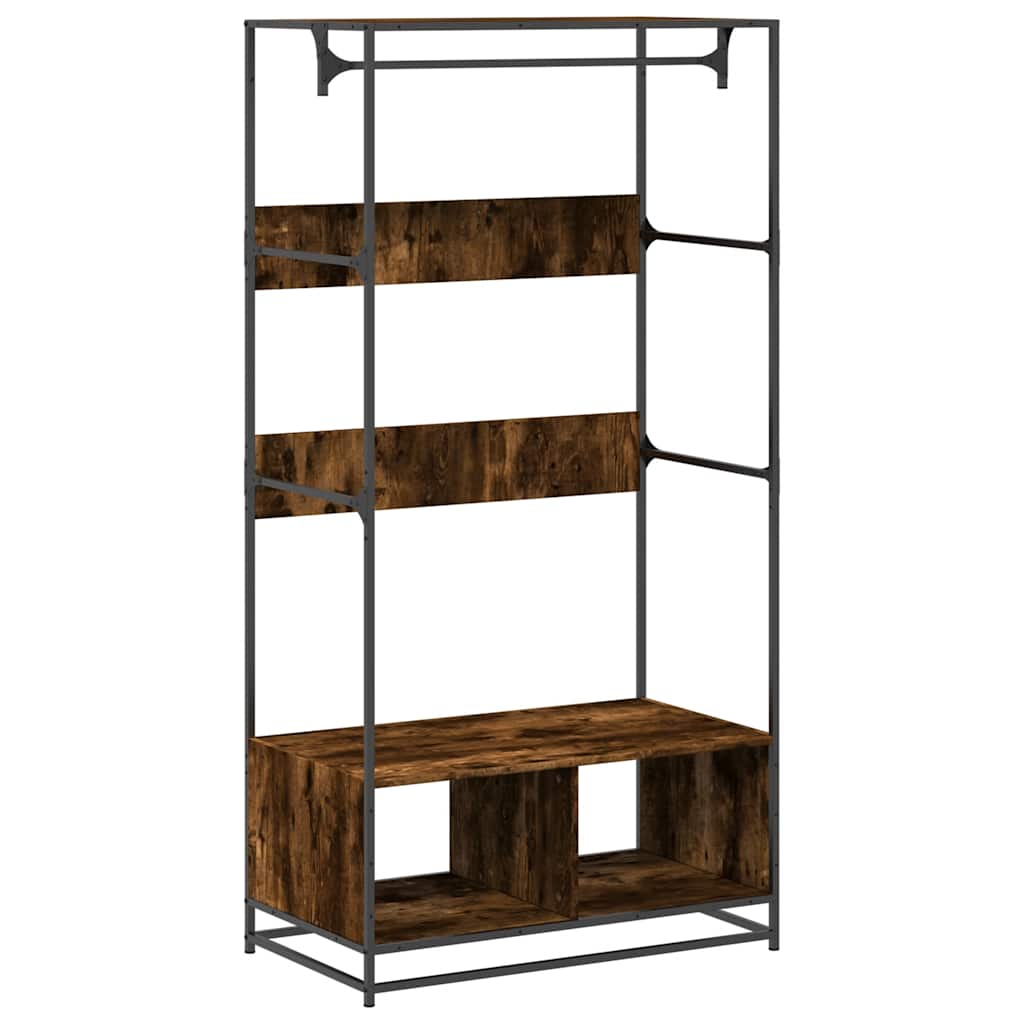 Vidaxl Armoire 90x50x180 cm en bois de bois de bois fumé coloré