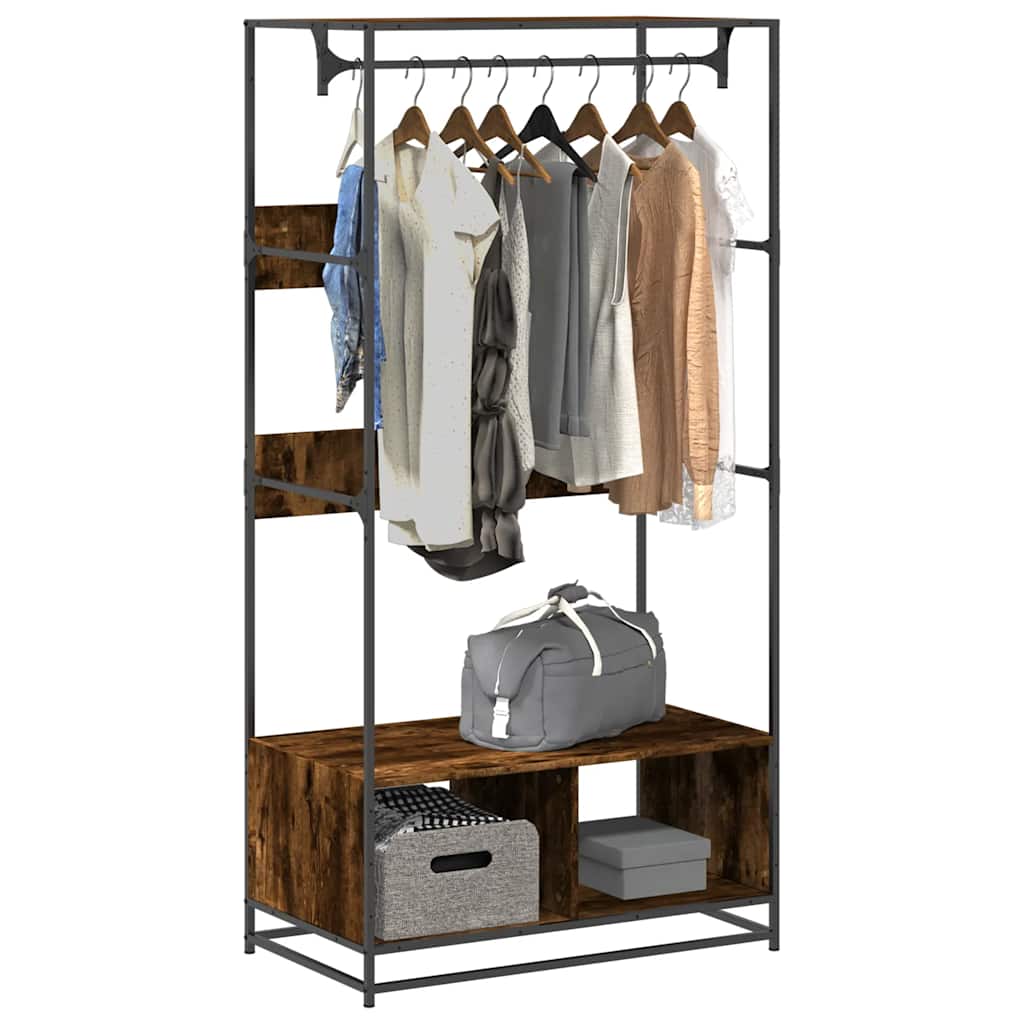 Vidaxl Armoire 90x50x180 cm en bois de bois de bois fumé coloré