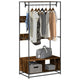 Vidaxl Armoire 90x50x180 cm en bois de bois de bois fumé coloré