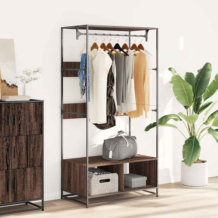 Vidaxl Armoire 90x50x180 cm en bois coupé chêne -colored