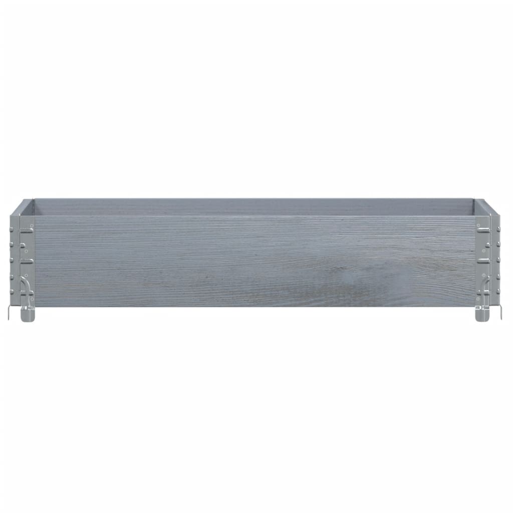 Boîte de planification Vidaxl 100x50 cm en pin massif gris