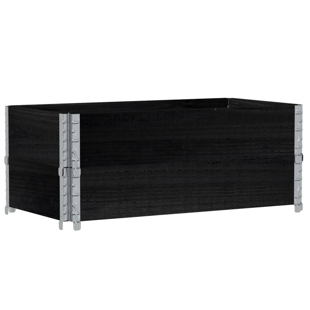 Vidaxl Planning Box 100x50 cm Pine solide noir noir