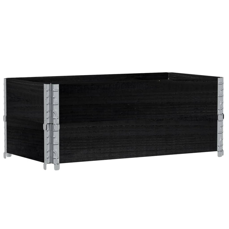 Vidaxl Planning Box 100x50 cm Pine solide noir noir