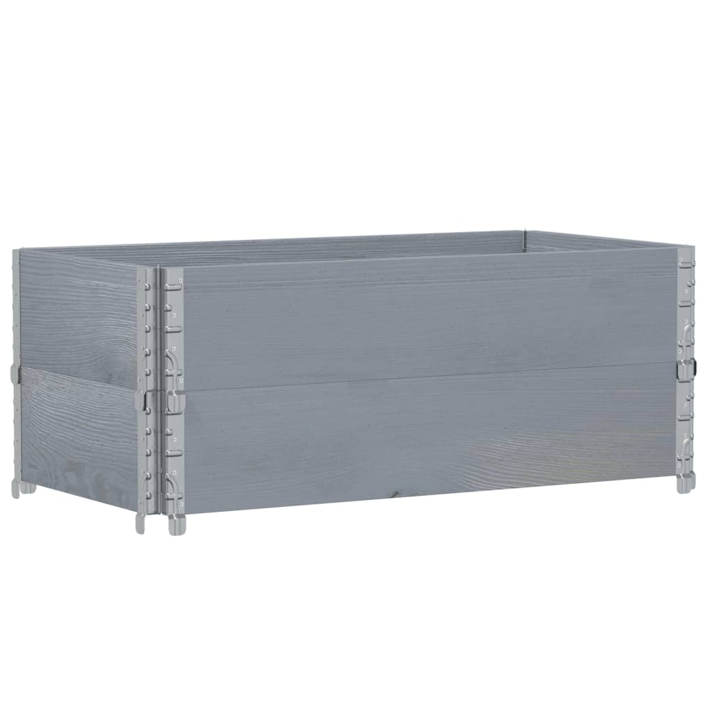 Boîte de planification Vidaxl 100x50 cm en pin massif gris