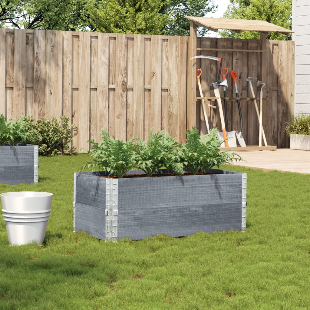 Boîte de planification Vidaxl 100x50 cm en pin massif gris