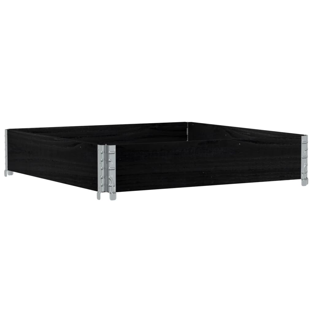 Vidaxl Planning Box 100x100 cm Pine solide noir