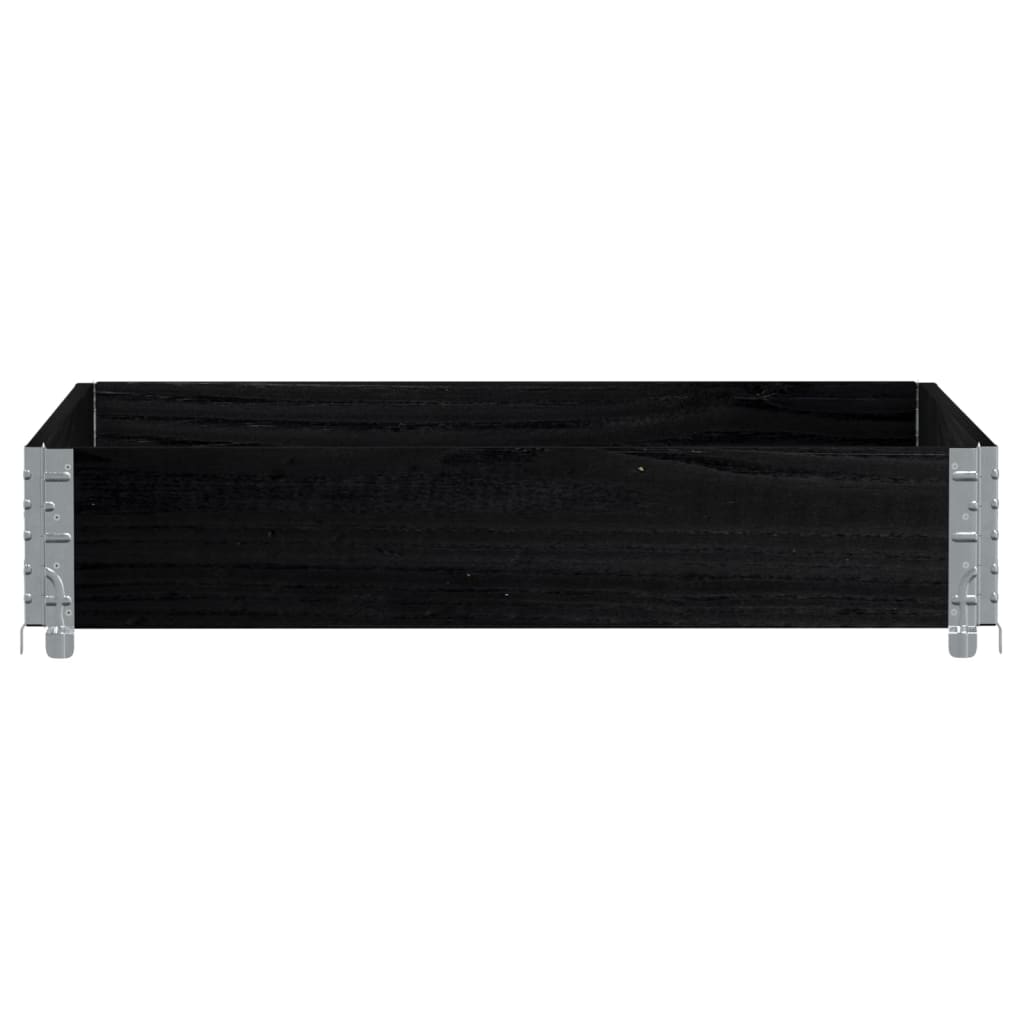 Vidaxl Planning Box 100x100 cm Pine solide noir