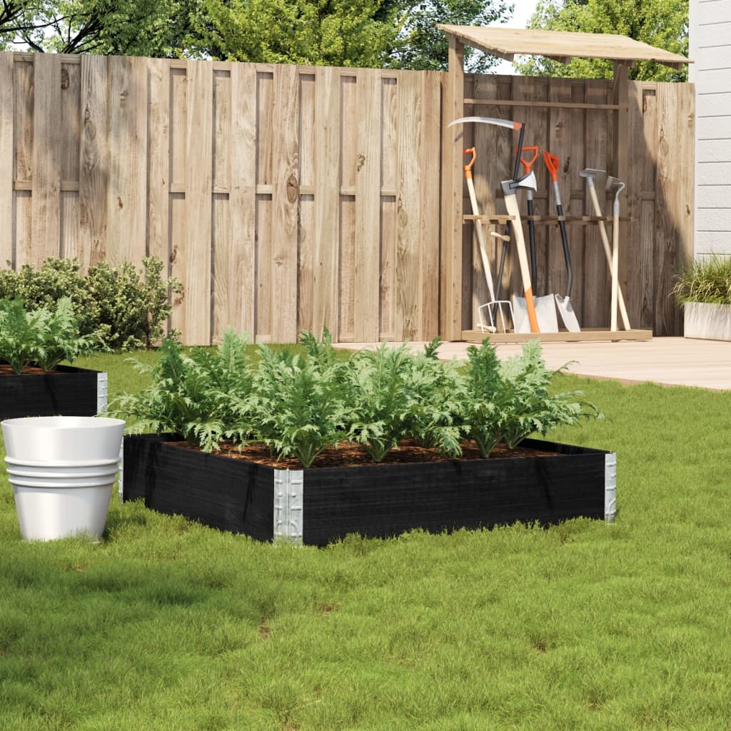 Vidaxl Planning Box 100x100 cm Pine solide noir