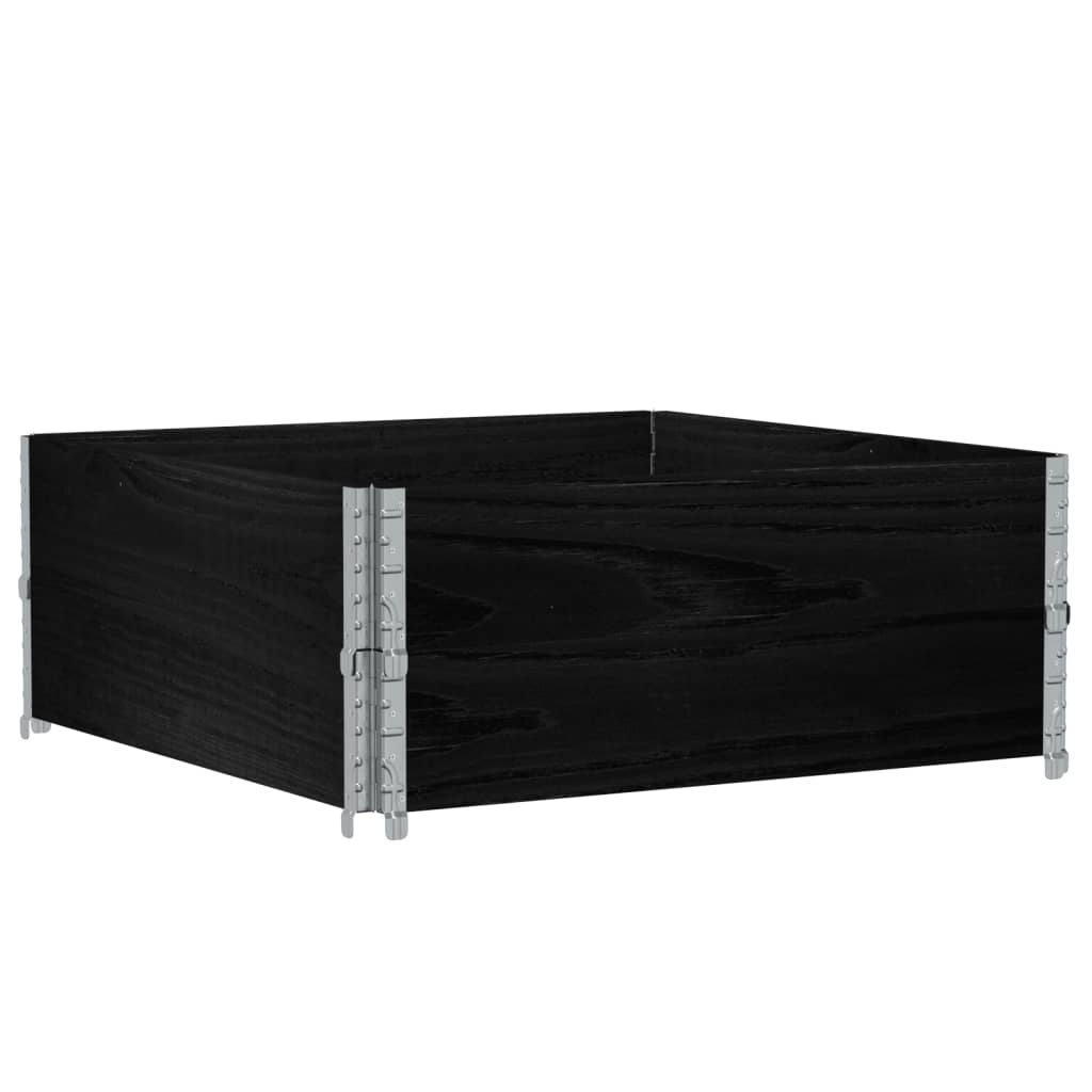Vidaxl Planning Box 100x100 cm Pine solide noir
