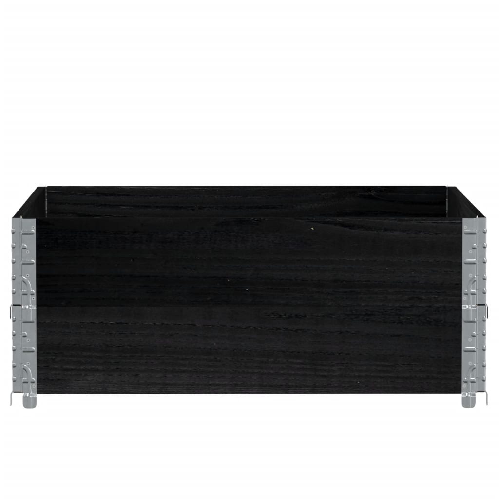 Vidaxl Planning Box 100x100 cm Pine solide noir