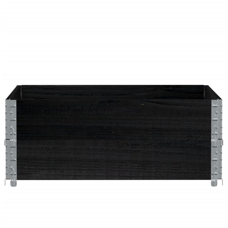 Vidaxl Planning Box 100x100 cm Pine solide noir