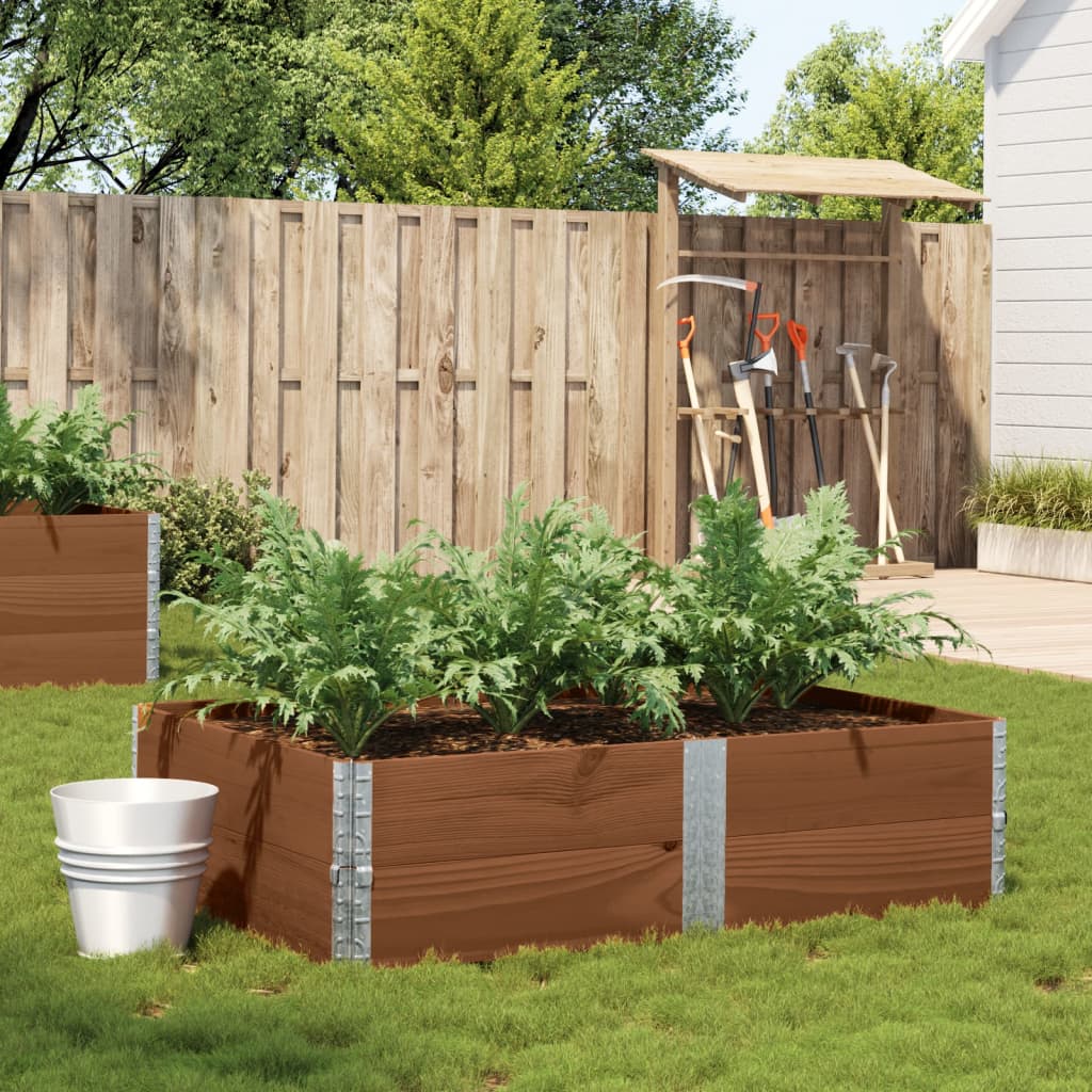 Vidaxl planteur 150x100 cm en pin massif brun