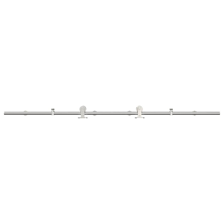 Vidaxl Sliding Door Pides Set 200 cm en acier inoxydable en argent coloré
