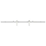 Vidaxl Sliding Door Pides Set 200 cm en acier inoxydable en argent coloré - afbeelding 2