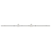 Vidaxl Sliding Door Parts Set 183 cm en acier inoxydable en argent coloré - afbeelding 2