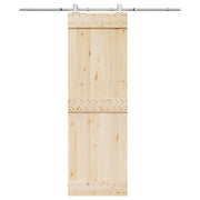 Vidaxl Sliding Door Parts Set 183 cm en acier inoxydable en argent coloré - afbeelding 1