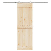 Vidaxl Sliding Door Pides Set 200 cm en acier inoxydable en argent coloré - afbeelding 1