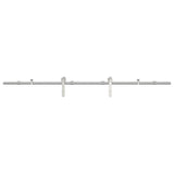 Vidaxl Sliding Door Parts Set 183 cm en acier inoxydable en argent coloré - afbeelding 2