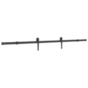 Boîte Vidaxl avec pièces pour porte coulissante 213,5 cm en acier noir - afbeelding 2
