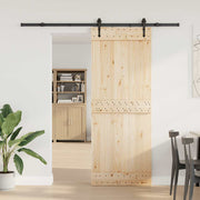 Boîte Vidaxl avec pièces pour porte coulissante 213,5 cm en acier noir - afbeelding 3