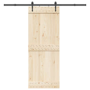Boîte Vidaxl avec pièces pour porte coulissante 213,5 cm en acier noir - afbeelding 1